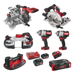 FLEXPACK 18V XL: 3 Akku-Maschinen 18 V + Zubehör zum Sonderpreis