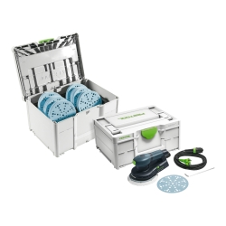 FESTOOL Exzenterschleifer ETS EC 150 EQ-SYS GR mit Schleifmittelsystainer