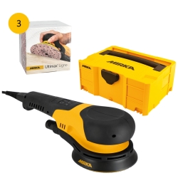 MIRKA-Set DEROS RS 600 mit Ultimax Ligno Schleifscheiben